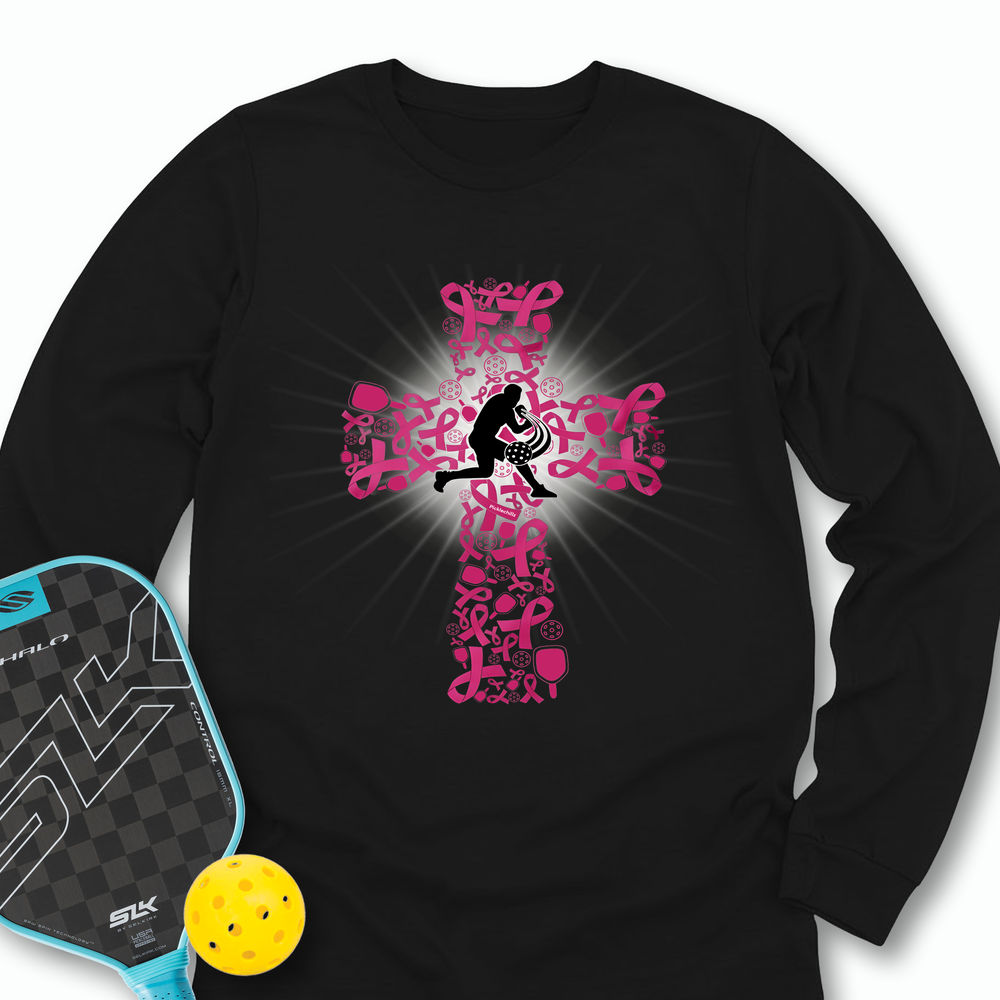 Breast Cancer Warrior Pickleball V1 Long Sleeve - Picklechillz