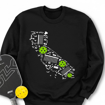 California Pickleball Map Sweatshirt - Picklechillz