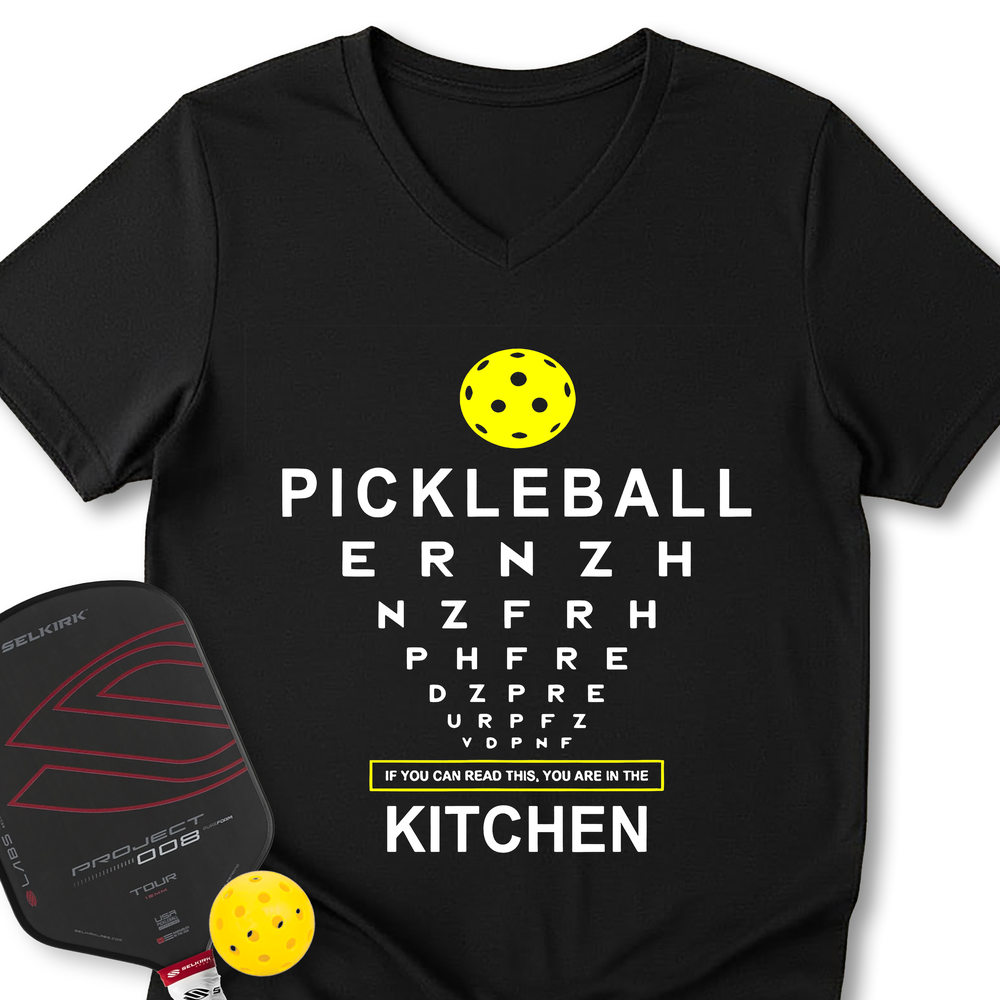 Funny Pickleball Kitchen V-Neck T-Shirt - Picklechillz