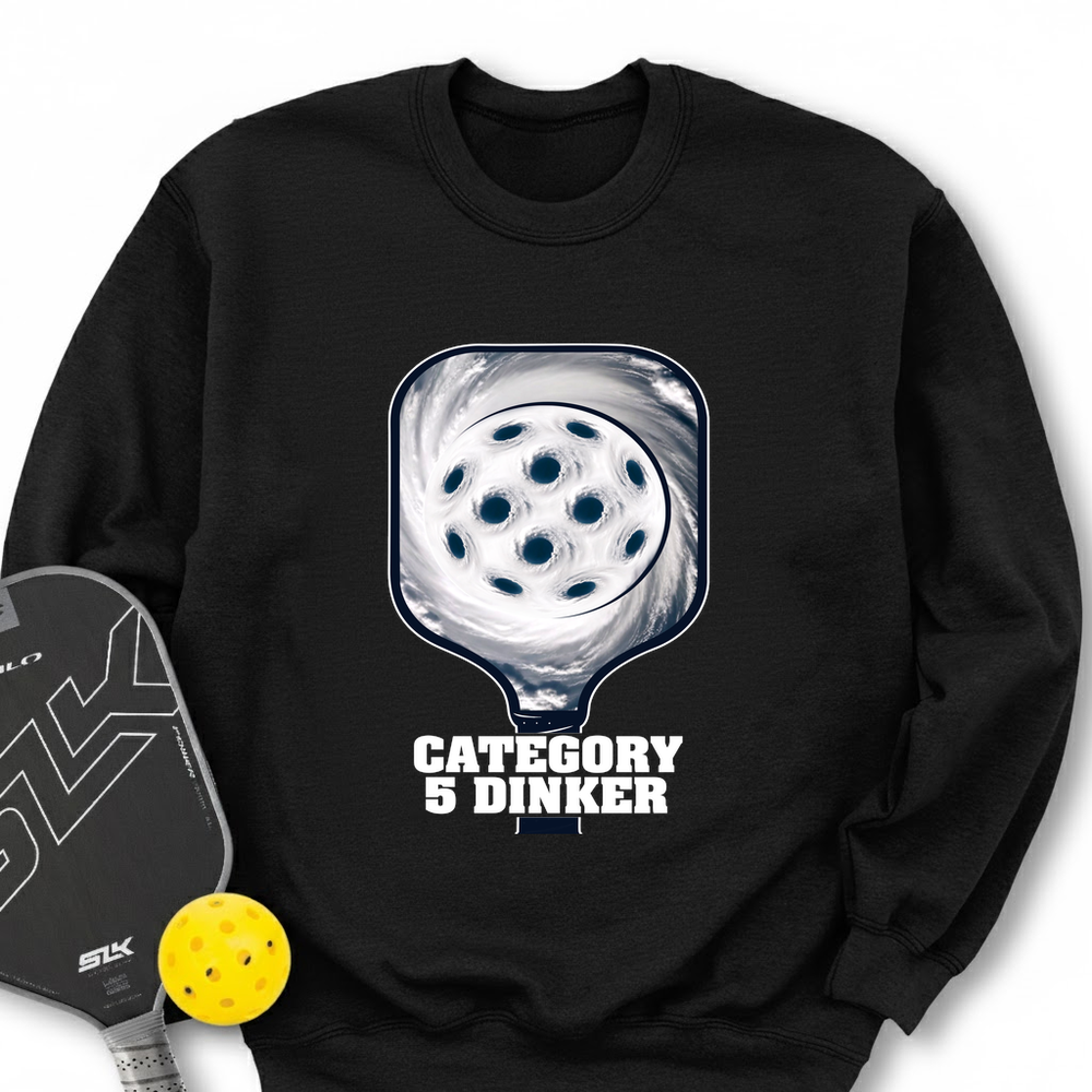 Category 5 Dinker Pickleball Funny Sweatshirt - Picklechillz