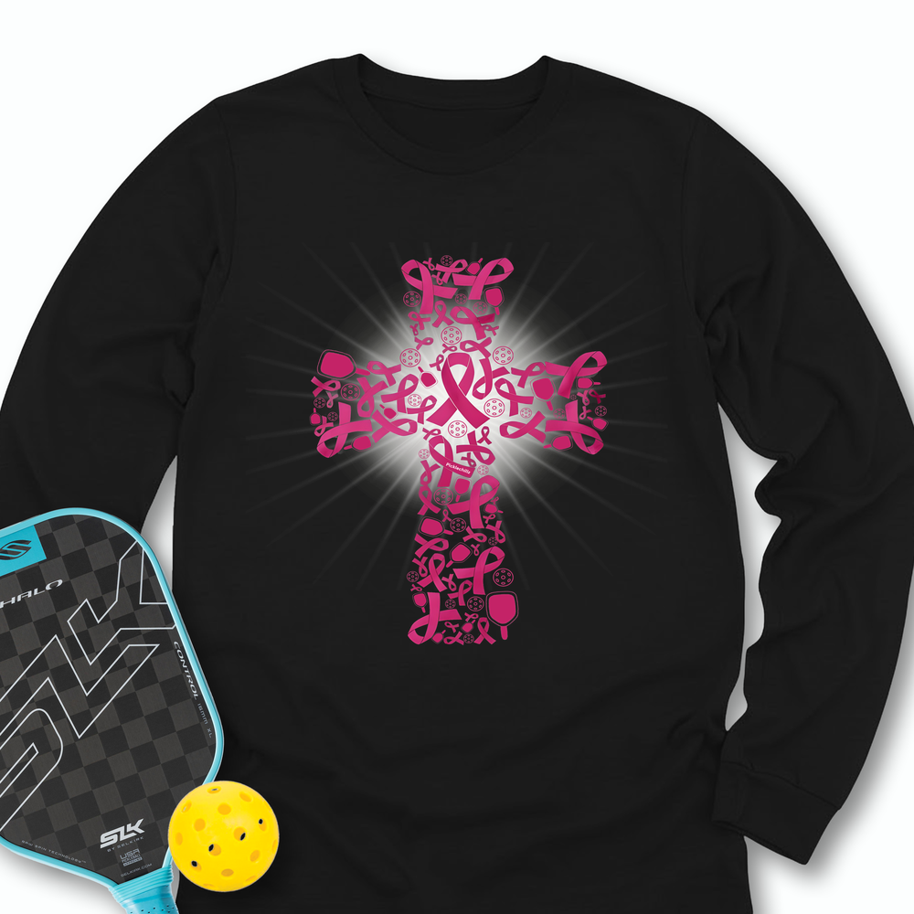 Breast Cancer Warrior Pickleball V2 Long Sleeve - Picklechillz