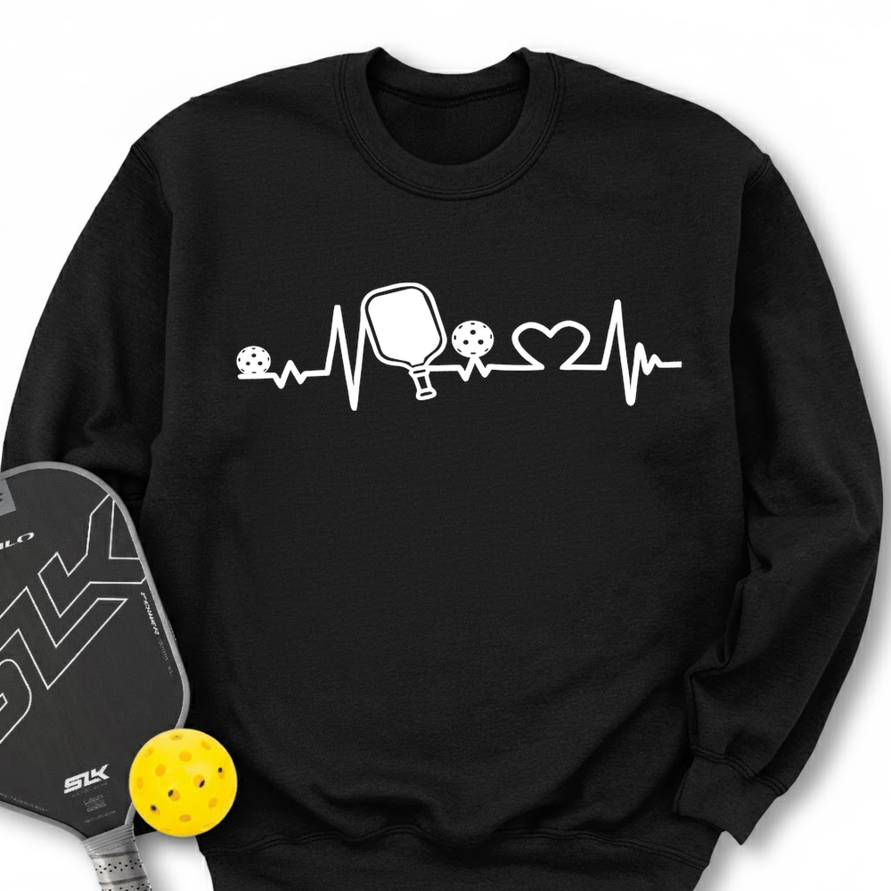 Pickleball Heartbeat Graphic Sweatshirt - Picklechillz