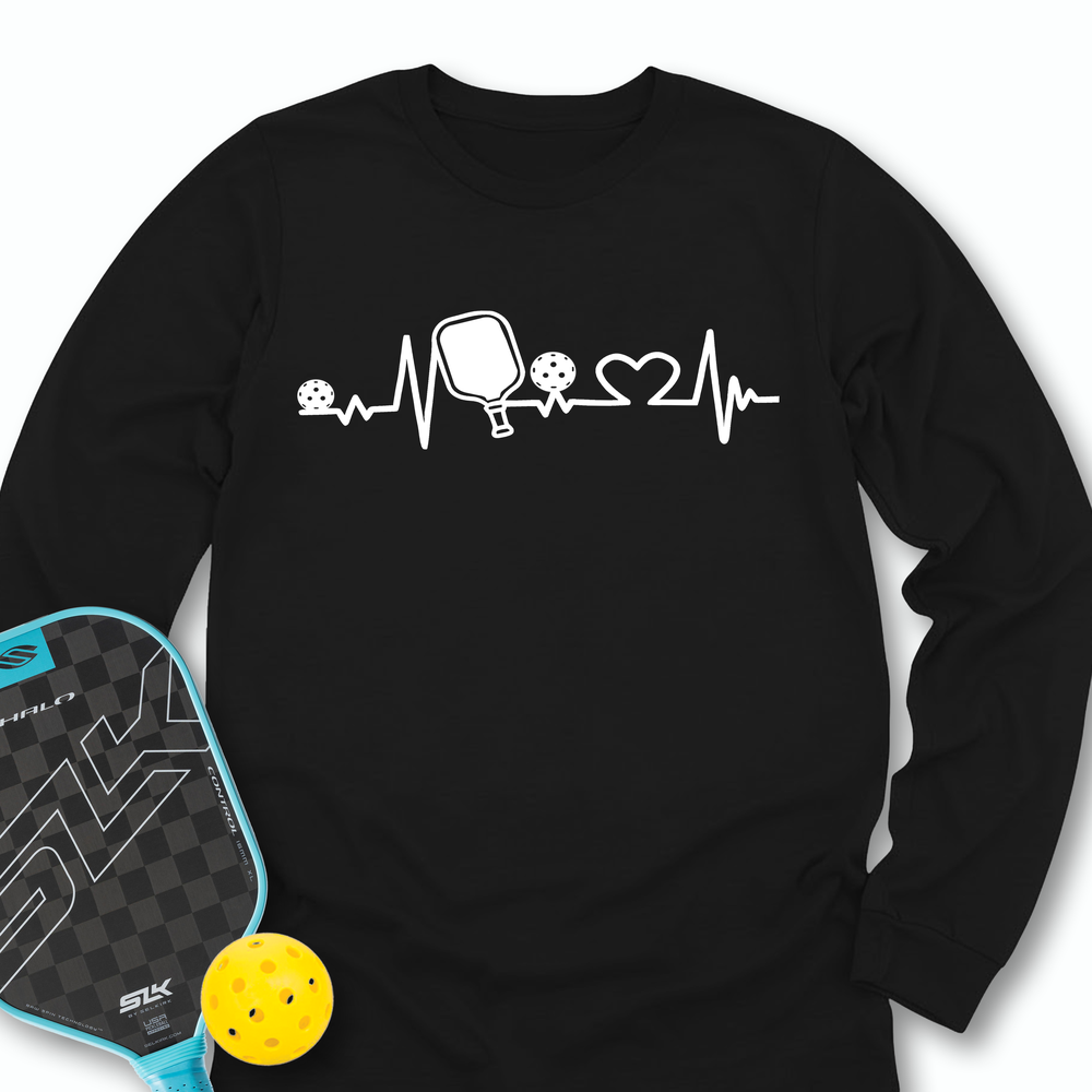 Pickleball Heartbeat Graphic Long Sleeve - Picklechillz