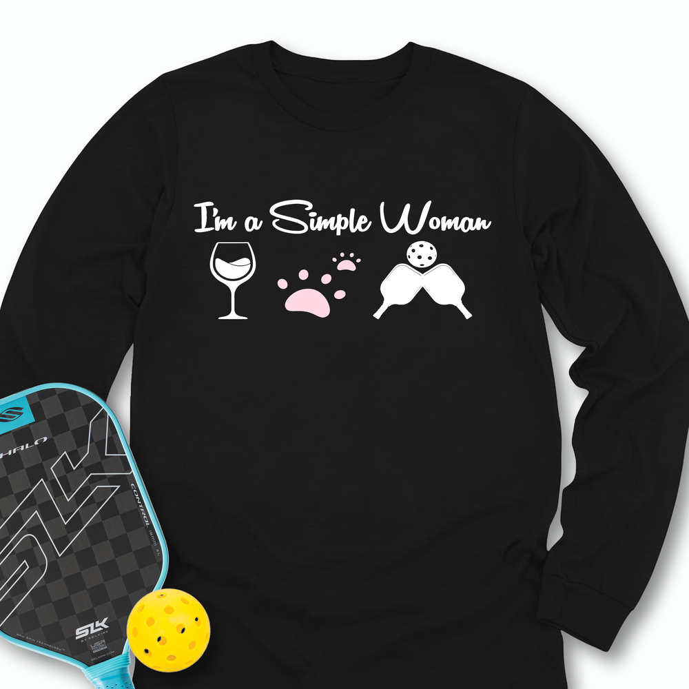 Cat Wine Pickleball Long Sleeve - Picklechillz
