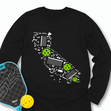 California Pickleball Map Long Sleeve - Picklechillz