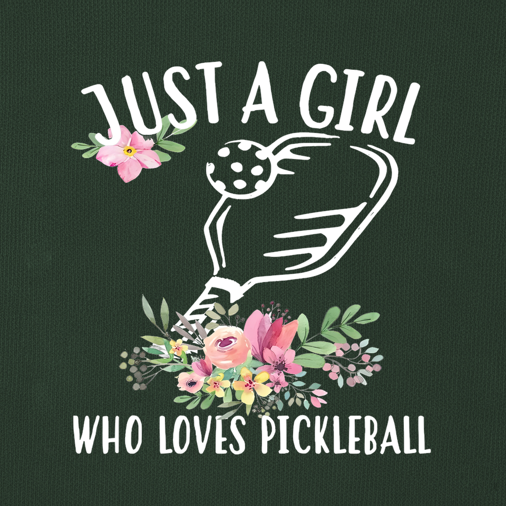 Just A Girl Who Loves Pickleball Flower Sweatshirt - Picklechillz