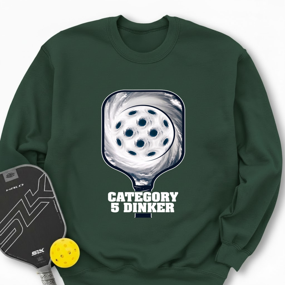 Category 5 Dinker Pickleball Funny Sweatshirt - Picklechillz
