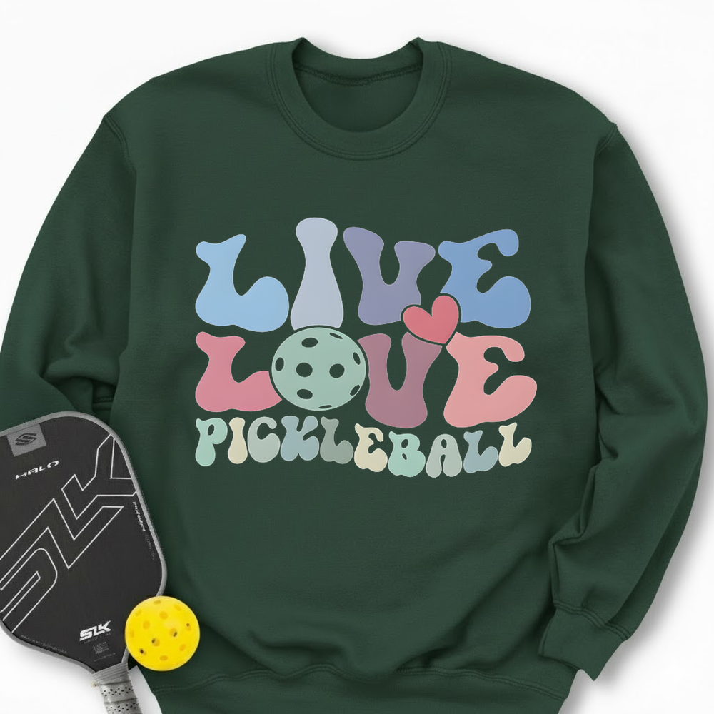 Live Love Pickleball Player Cute Sweatshirt - Picklechillz