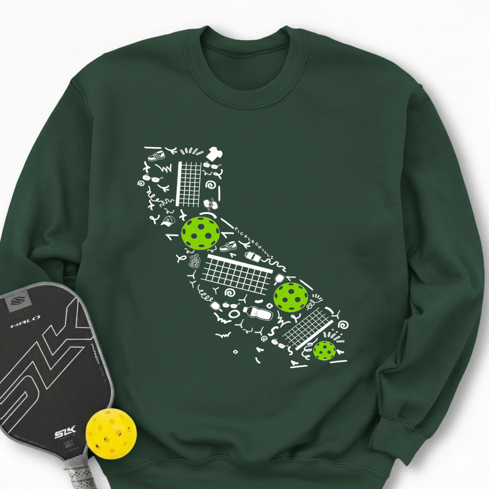 California Pickleball Map Sweatshirt - Picklechillz