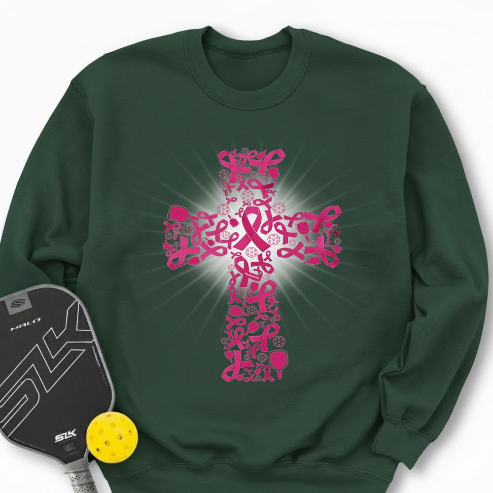 Breast Cancer Warrior Pickleball V2 Sweatshirt - Picklechillz
