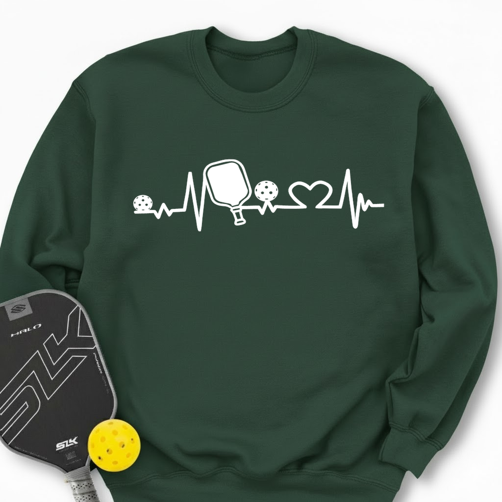 Pickleball Heartbeat Graphic Sweatshirt - Picklechillz