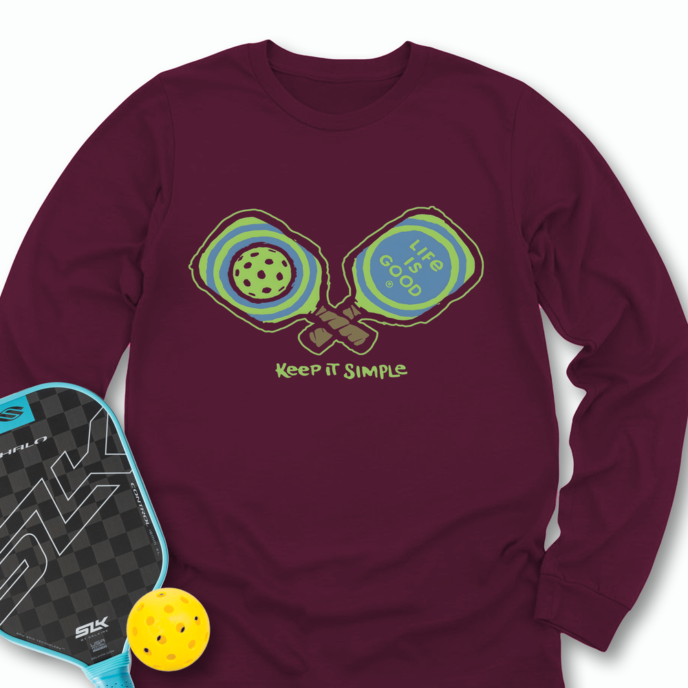 Pickleball Keep It Simple Life Is Good Long Sleeve - Picklechillz