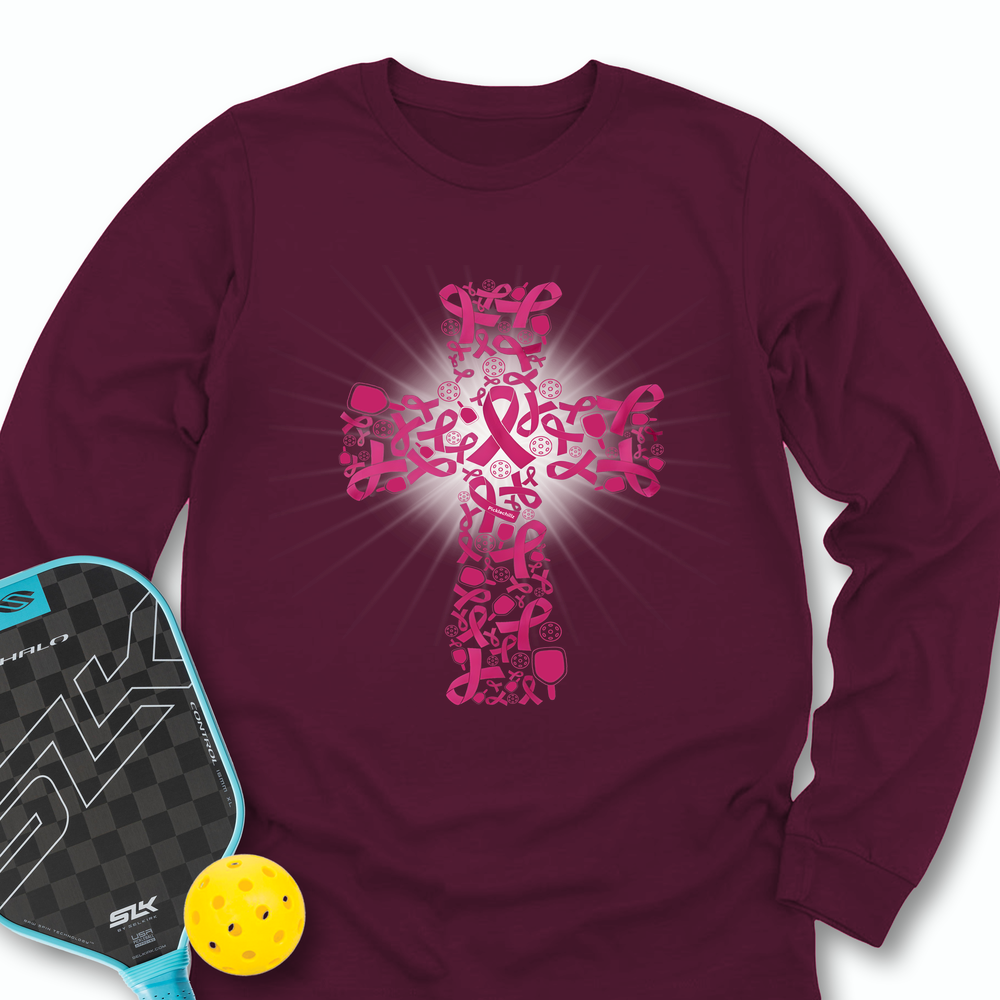 Breast Cancer Warrior Pickleball V2 Long Sleeve - Picklechillz