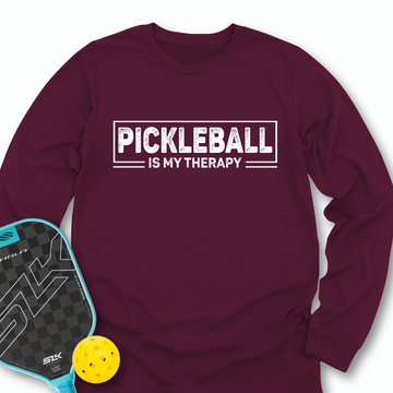 Pickleball Is My Therapy Retro Long Sleeve - Picklechillz