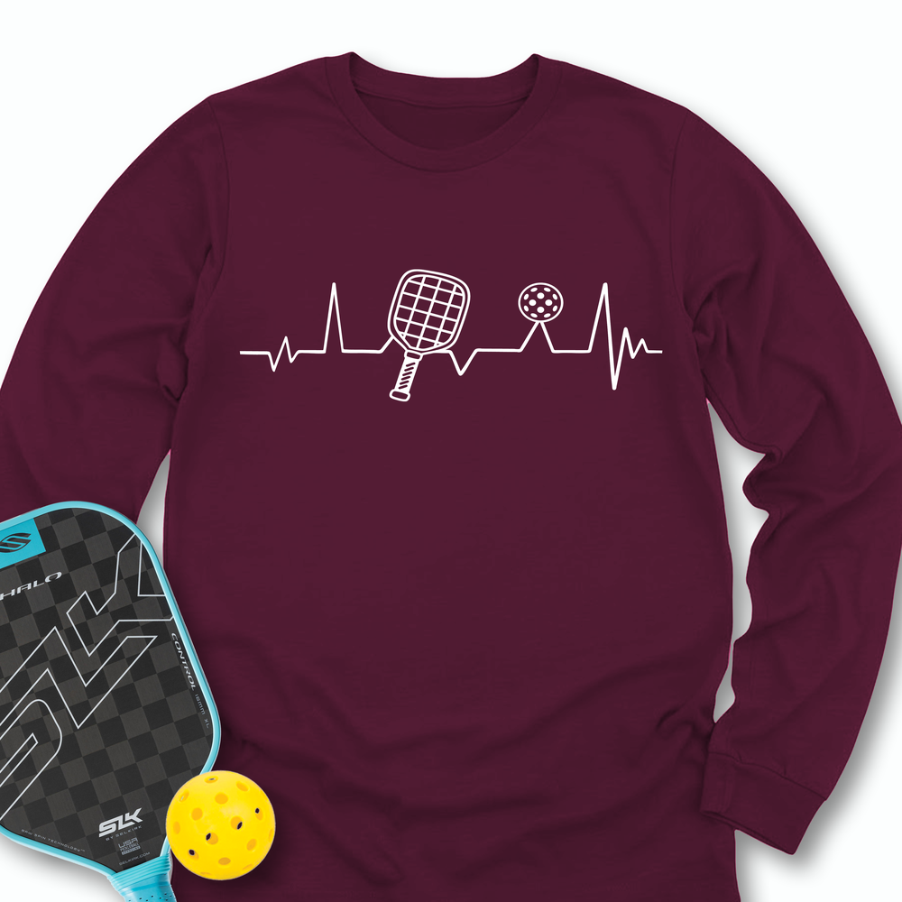 Pickleball Heartbeat Long Sleeve - Picklechillz