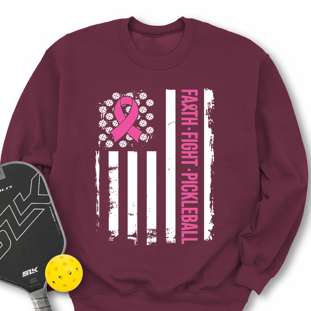 Faith, Fight, Pickleball Sweatshirt - Picklechillz