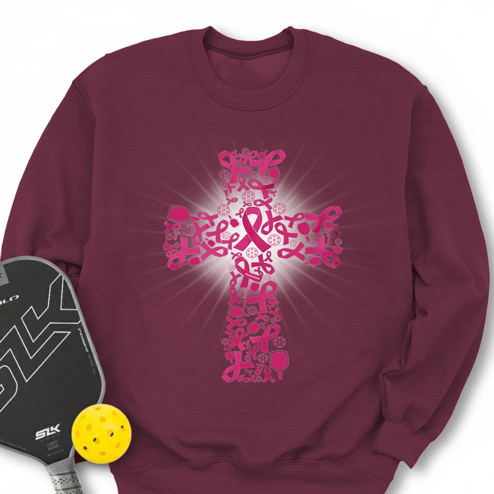 Breast Cancer Warrior Pickleball V2 Sweatshirt - Picklechillz