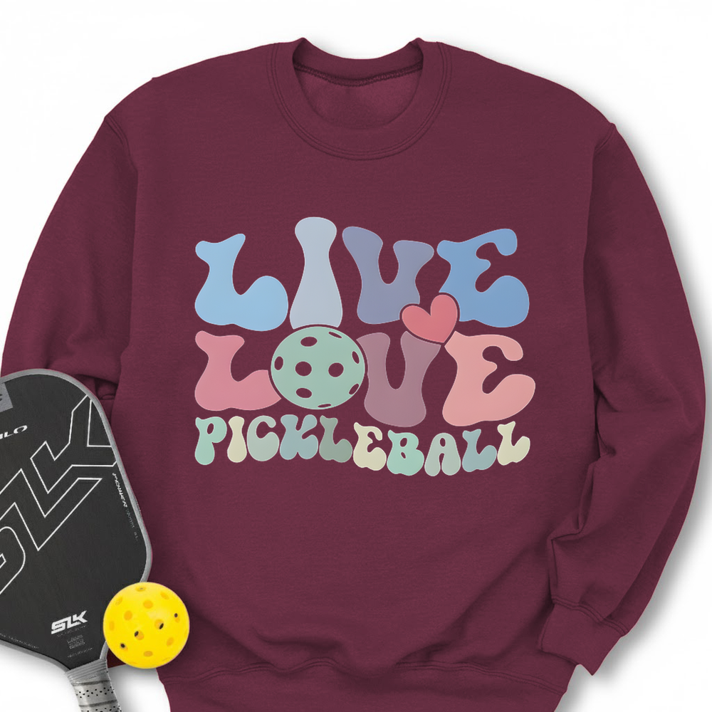 Live Love Pickleball Player Cute Sweatshirt - Picklechillz