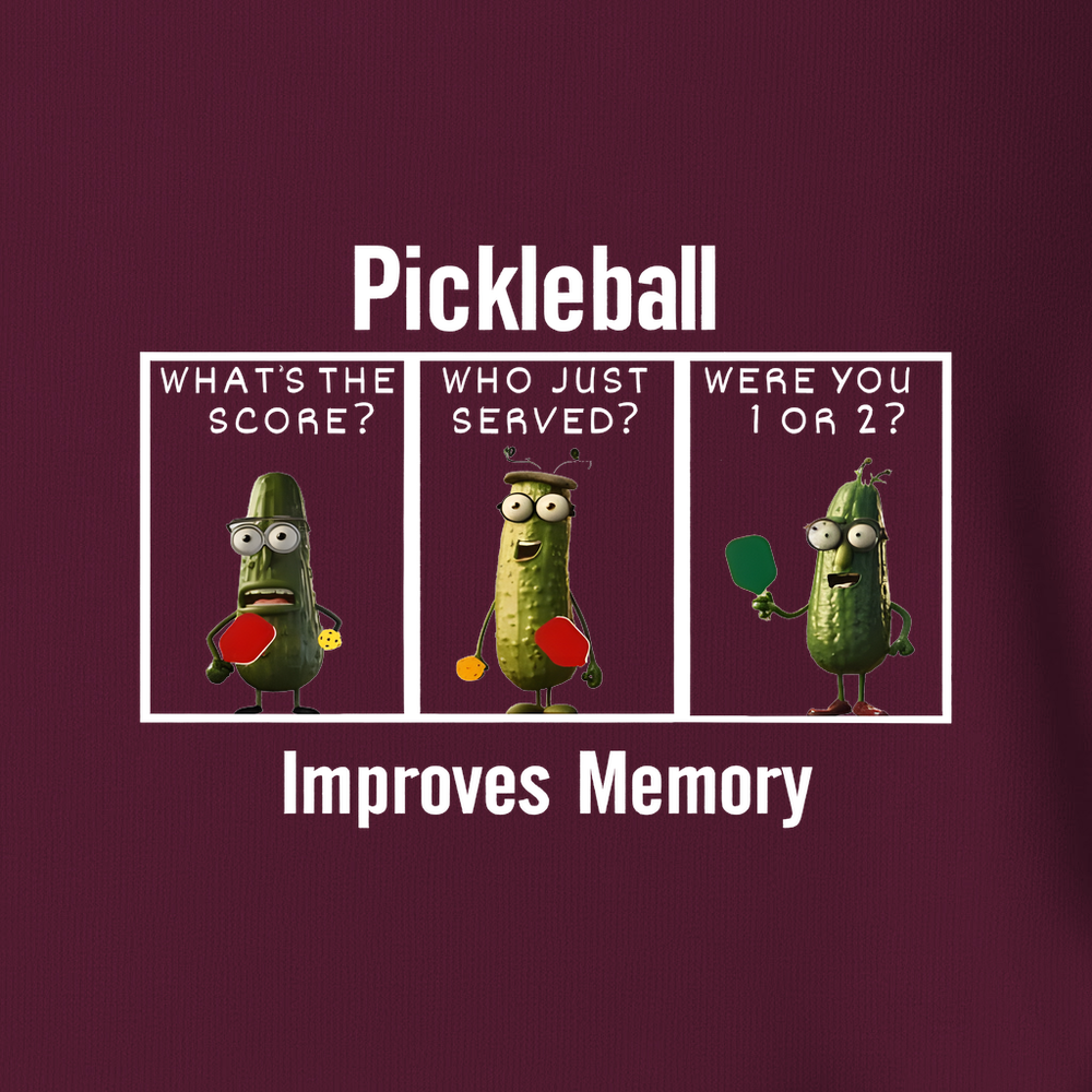 Pickleball Improves Memory, Funny Pickles Unisex T-Shirt - Picklechillz