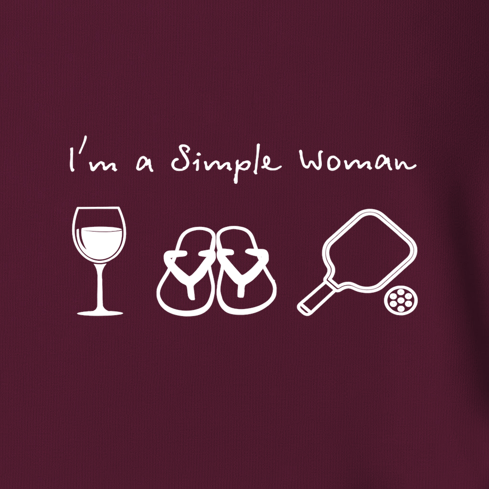 Pickleball Simple Woman Long Sleeve - Picklechillz