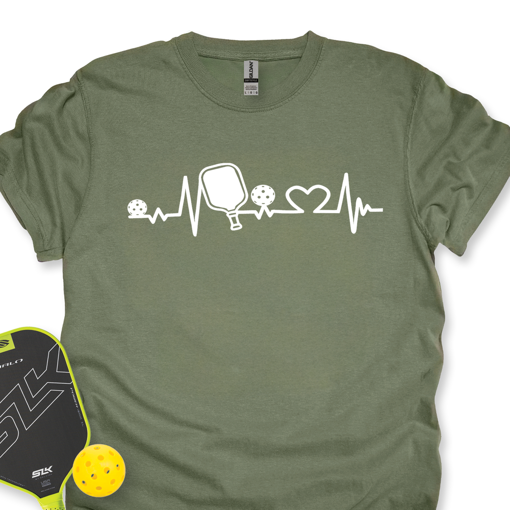 Pickleball Heartbeat Graphic Unisex T-Shirt - Picklechillz