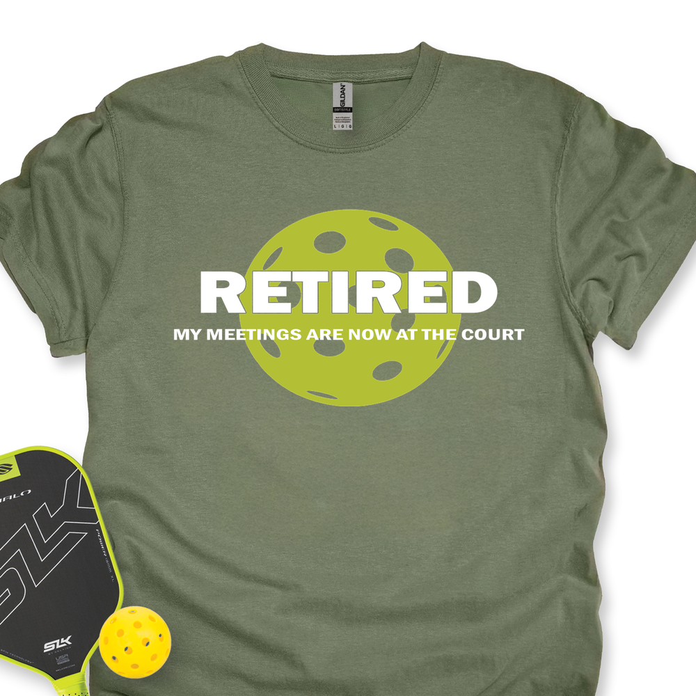 Retired My Meetings Are Now At The Court Unisex T-Shirt - Picklechillz