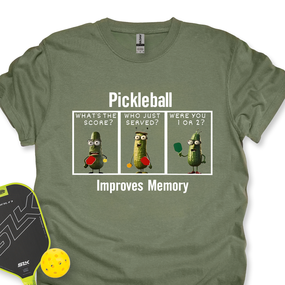 Pickleball Improves Memory, Funny Pickles Unisex T-Shirt - Picklechillz