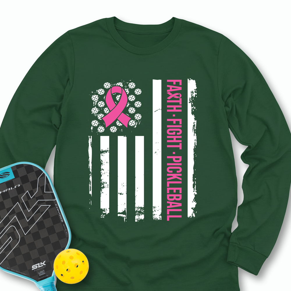 Faith, Fight, Pickleball Long Sleeve - Picklechillz