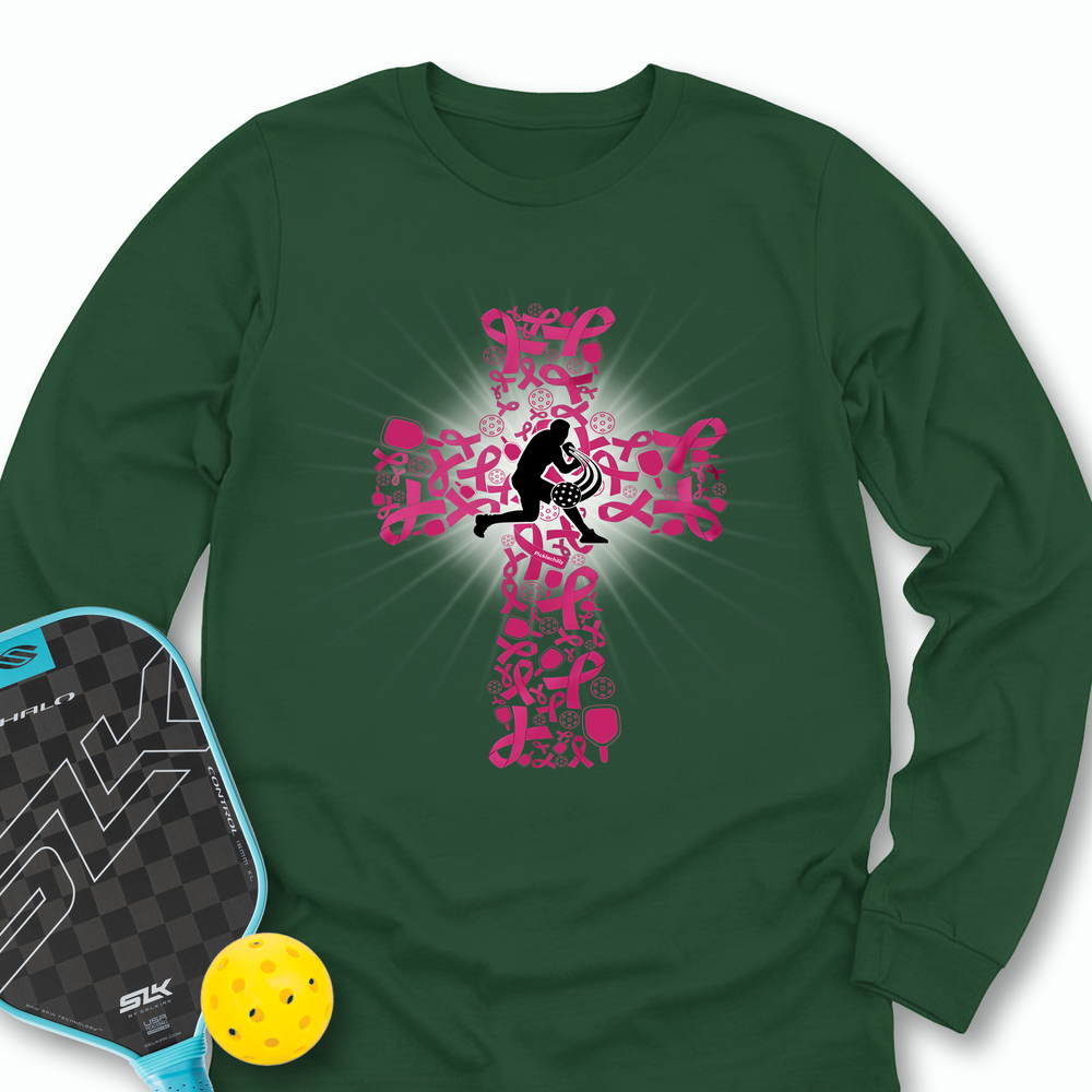 Breast Cancer Warrior Pickleball V1 Long Sleeve - Picklechillz
