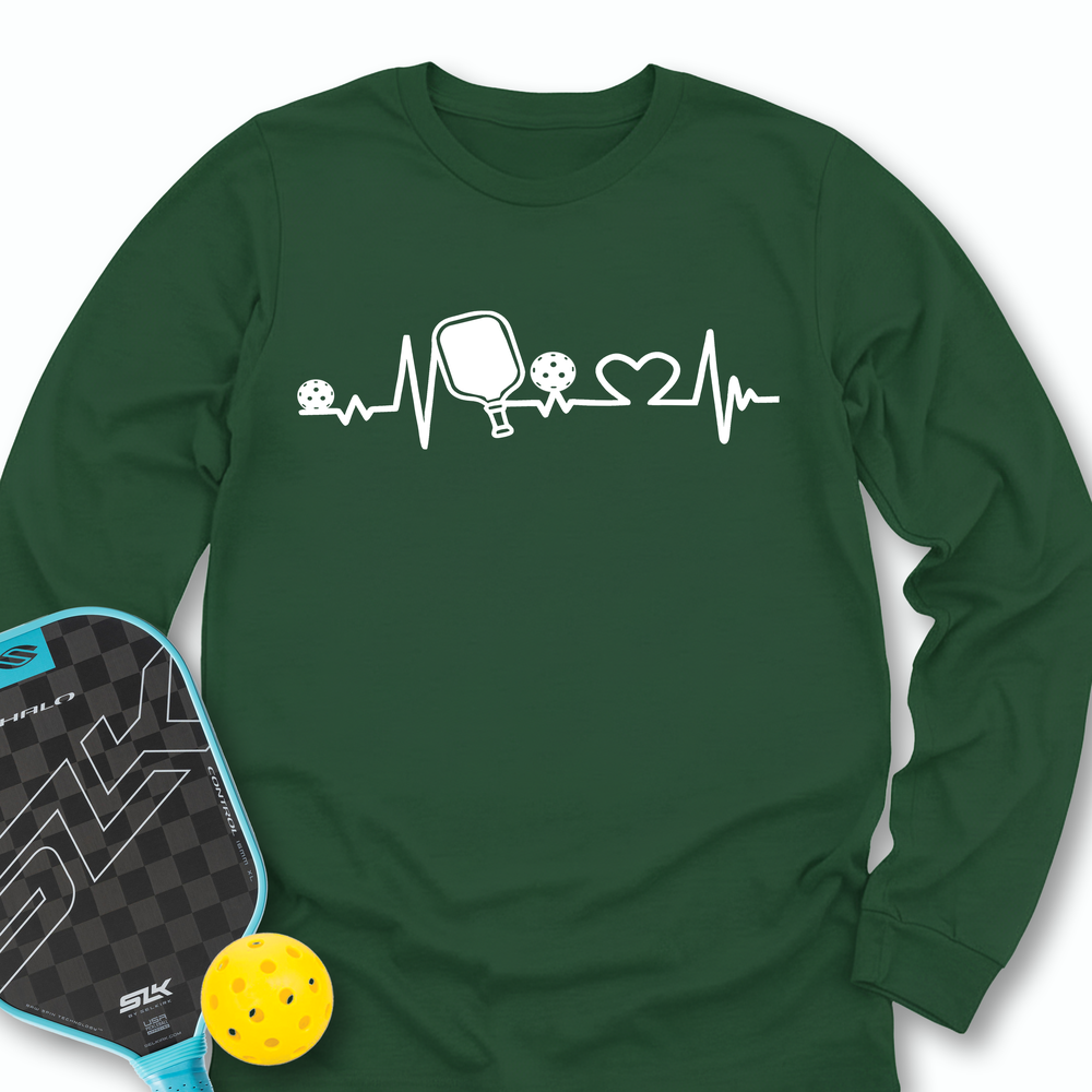 Pickleball Heartbeat Graphic Long Sleeve - Picklechillz