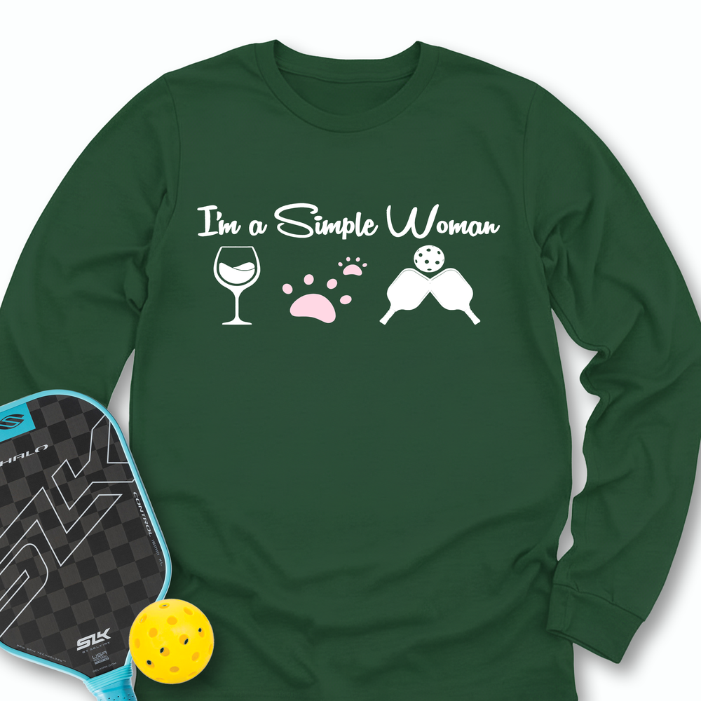 Cat Wine Pickleball Long Sleeve - Picklechillz