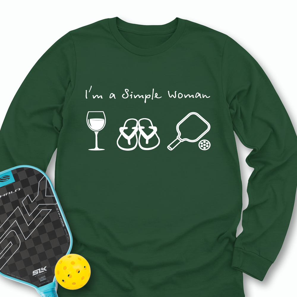 Pickleball Simple Woman Long Sleeve - Picklechillz