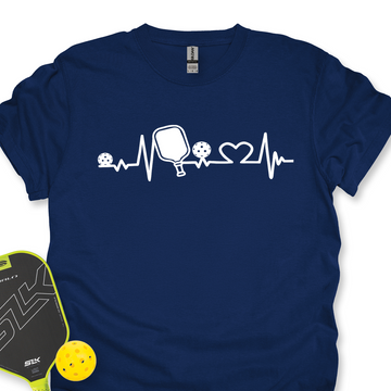 Pickleball Heartbeat Graphic Unisex T-Shirt - Picklechillz