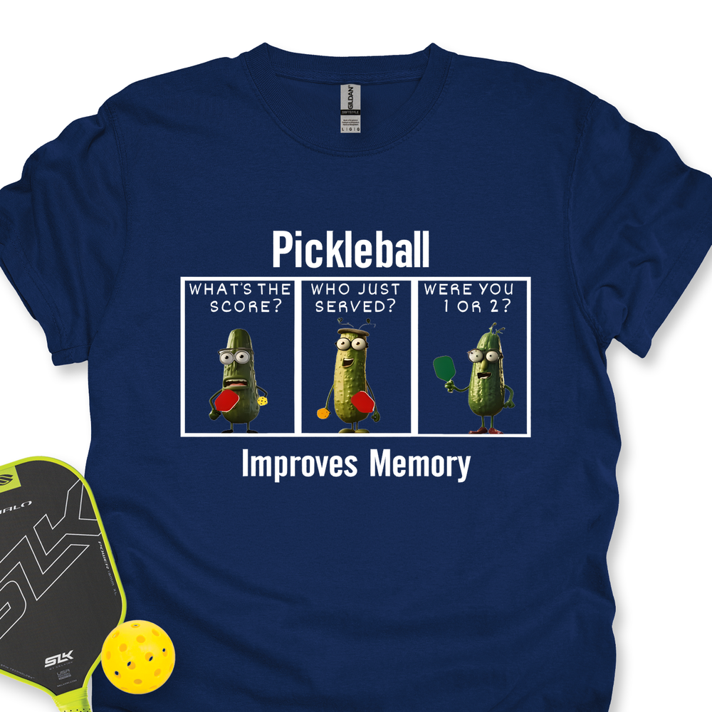 Pickleball Improves Memory, Funny Pickles Unisex T-Shirt - Picklechillz