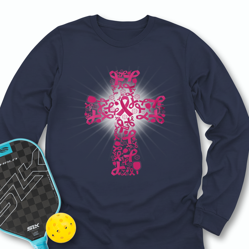 Breast Cancer Warrior Pickleball V2 Long Sleeve - Picklechillz