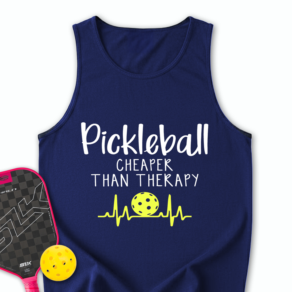 Pickleball Cheaper Than Therapy Tank Top - Picklechillz