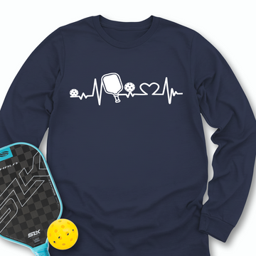 Pickleball Heartbeat Graphic Long Sleeve - Picklechillz
