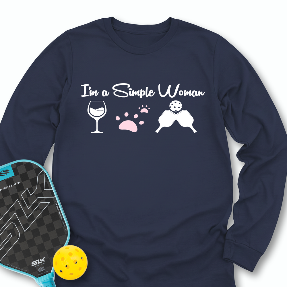 Cat Wine Pickleball Long Sleeve - Picklechillz