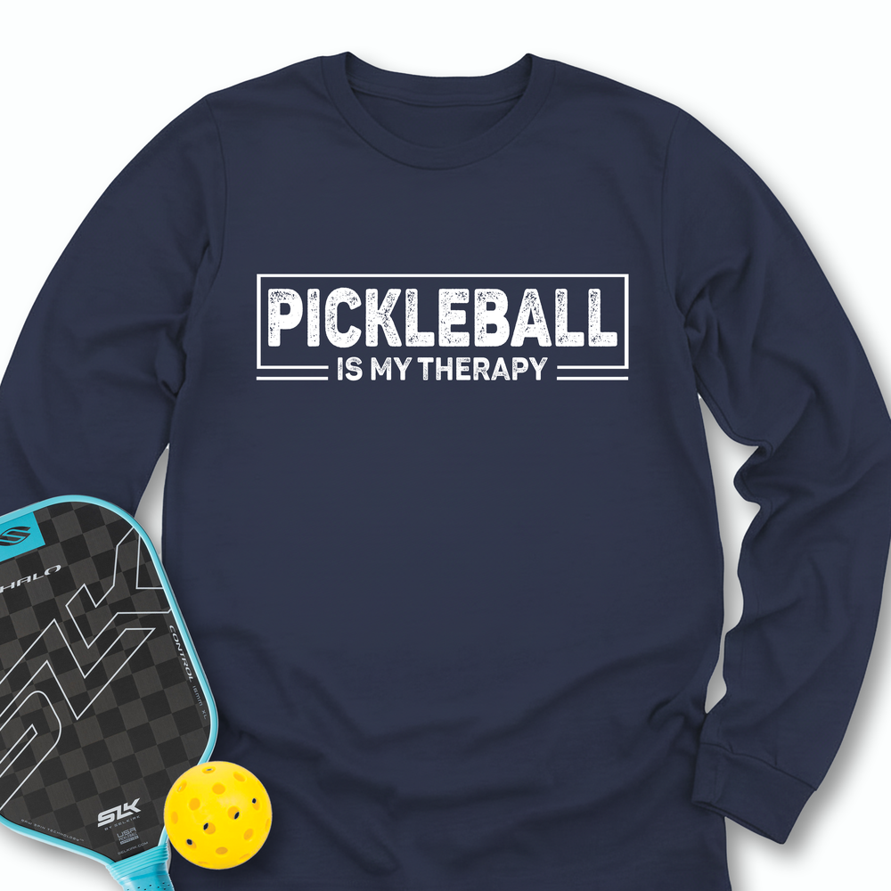 Pickleball Is My Therapy Retro Long Sleeve - Picklechillz