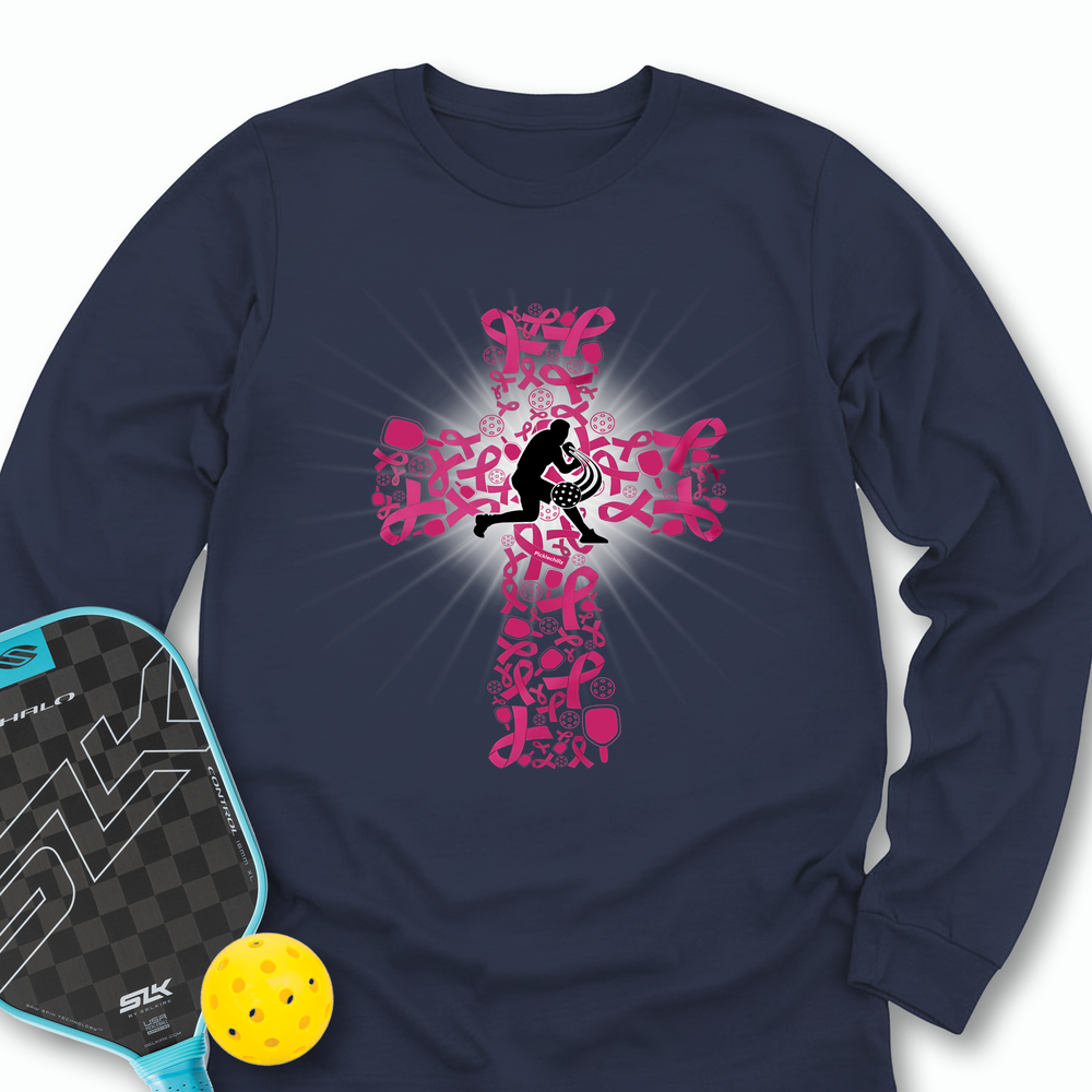 Breast Cancer Warrior Pickleball V1 Long Sleeve - Picklechillz
