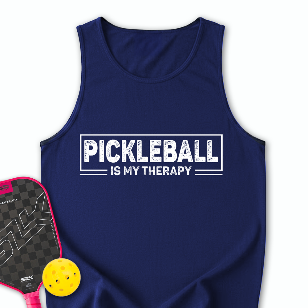 Pickleball Is My Therapy Retro Tank Top - Picklechillz