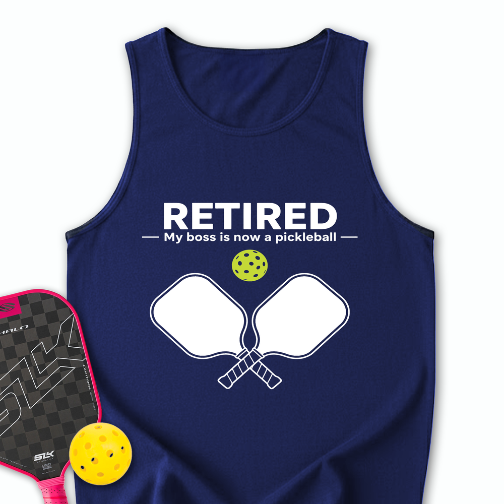 Retired - My Boss Is Now A Pickleball Tank Top - Picklechillz