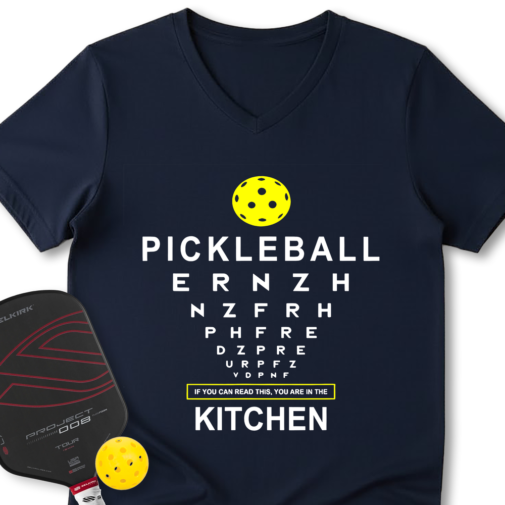 Funny Pickleball Kitchen V-Neck T-Shirt - Picklechillz