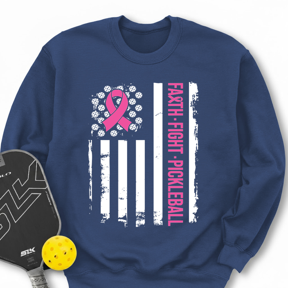 Faith, Fight, Pickleball Sweatshirt - Picklechillz