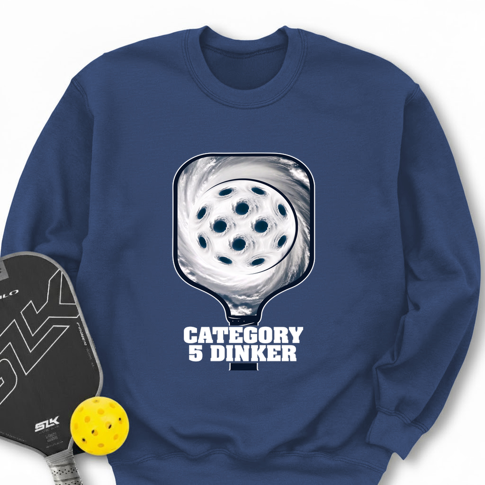Category 5 Dinker Pickleball Funny Sweatshirt - Picklechillz