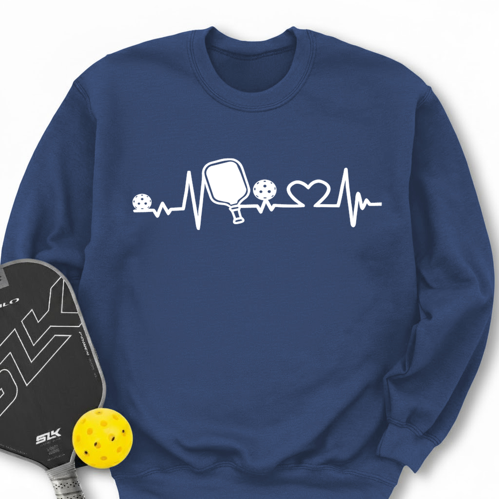 Pickleball Heartbeat Graphic Sweatshirt - Picklechillz