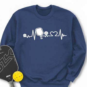 Pickleball Heartbeat Graphic Sweatshirt - Picklechillz