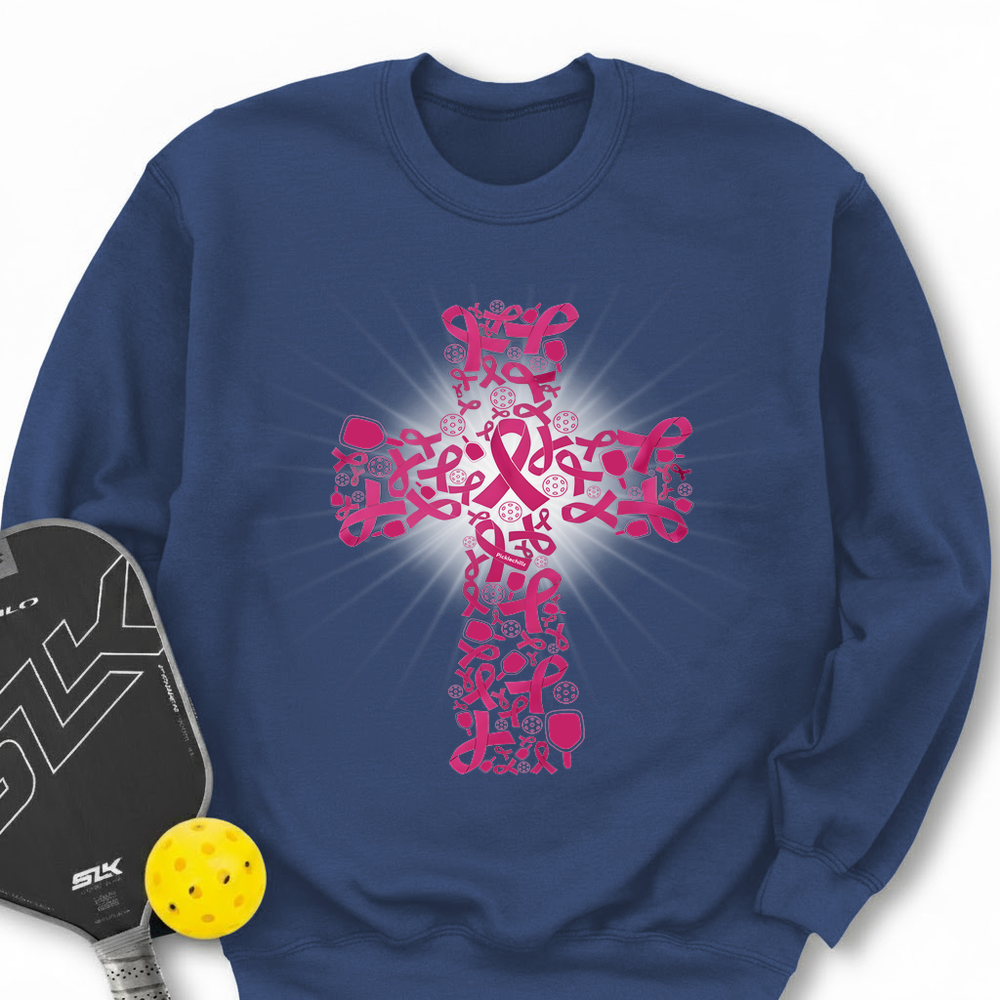 Breast Cancer Warrior Pickleball V2 Sweatshirt - Picklechillz