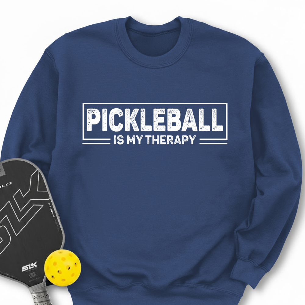 Pickleball Is My Therapy Retro Sweatshirt - Picklechillz