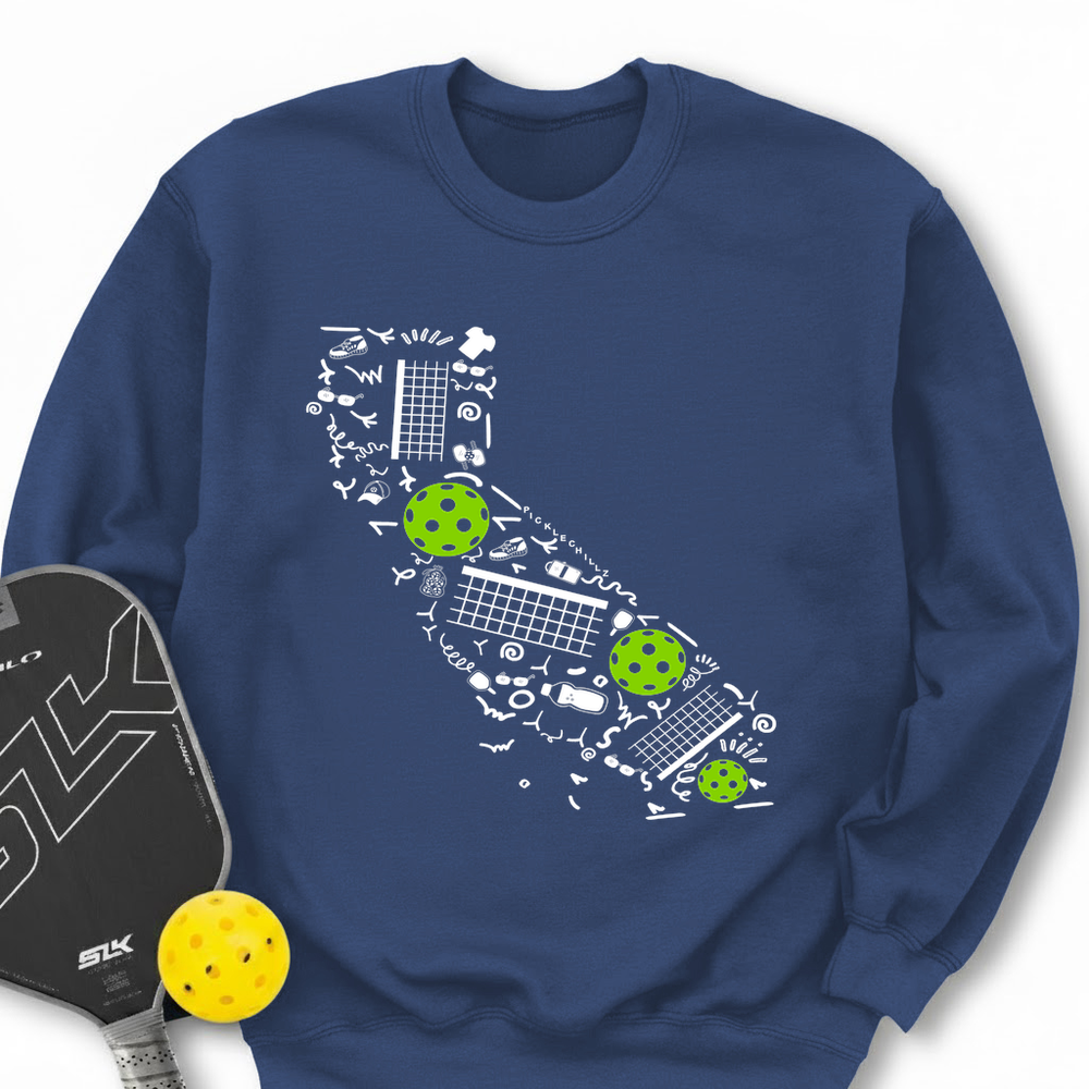 California Pickleball Map Sweatshirt - Picklechillz